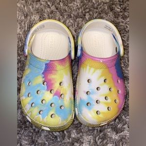 Toddler Girl Multicolored/Tye Dye Crocs-Size 9C